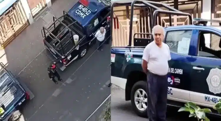 Detuvo la policía a septuagenario por plantar un árbol en la calle