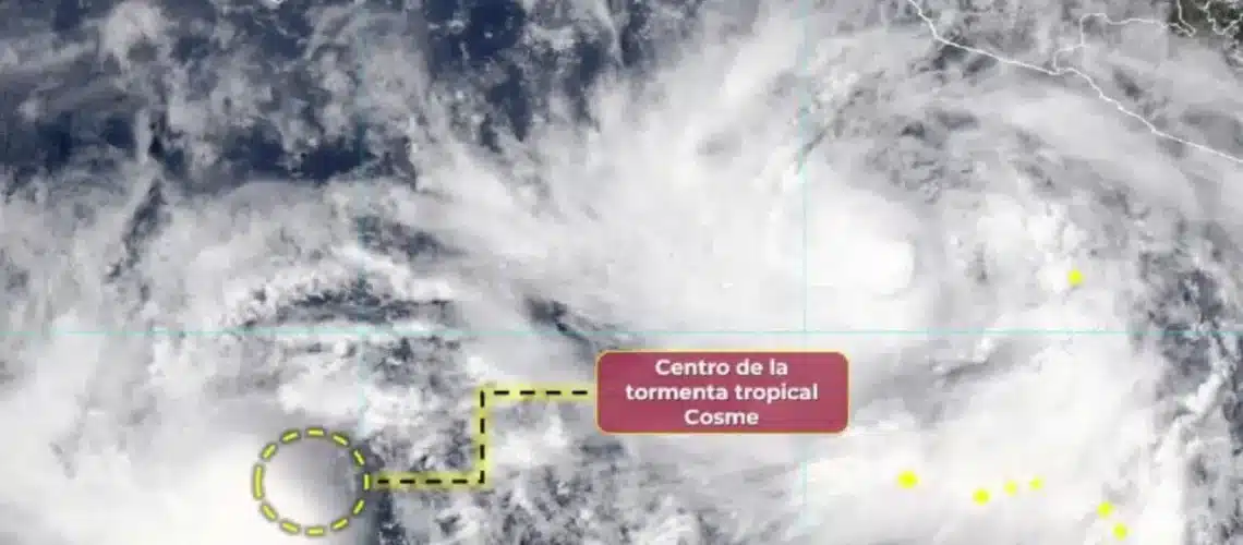 Se forma la tormenta tropical “Cosme” al suroeste de las costas de Jalisco