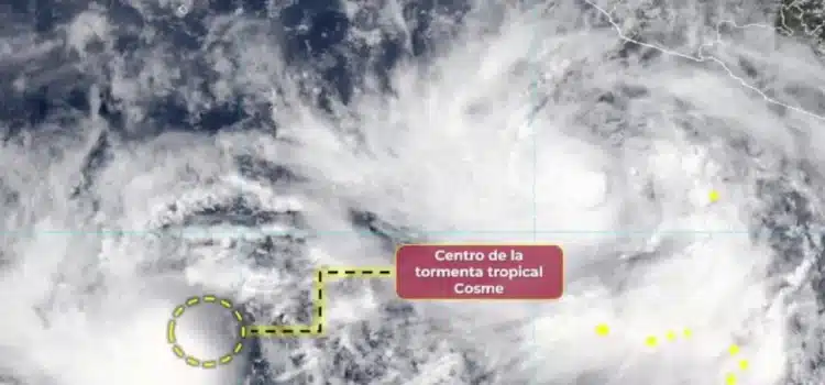 Se forma la tormenta tropical “Cosme” al suroeste de las costas de Jalisco Se forma la tormenta tropical “Cosme” al suroeste de las costas de Jalisco