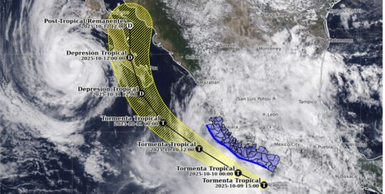 Tormenta tropical Raymond provocará lluvias intensas en Jalisco en las próximas 24 horas